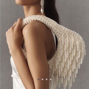 Pearl Beaded Handbag - Anthropologie weddings remi fringe bag